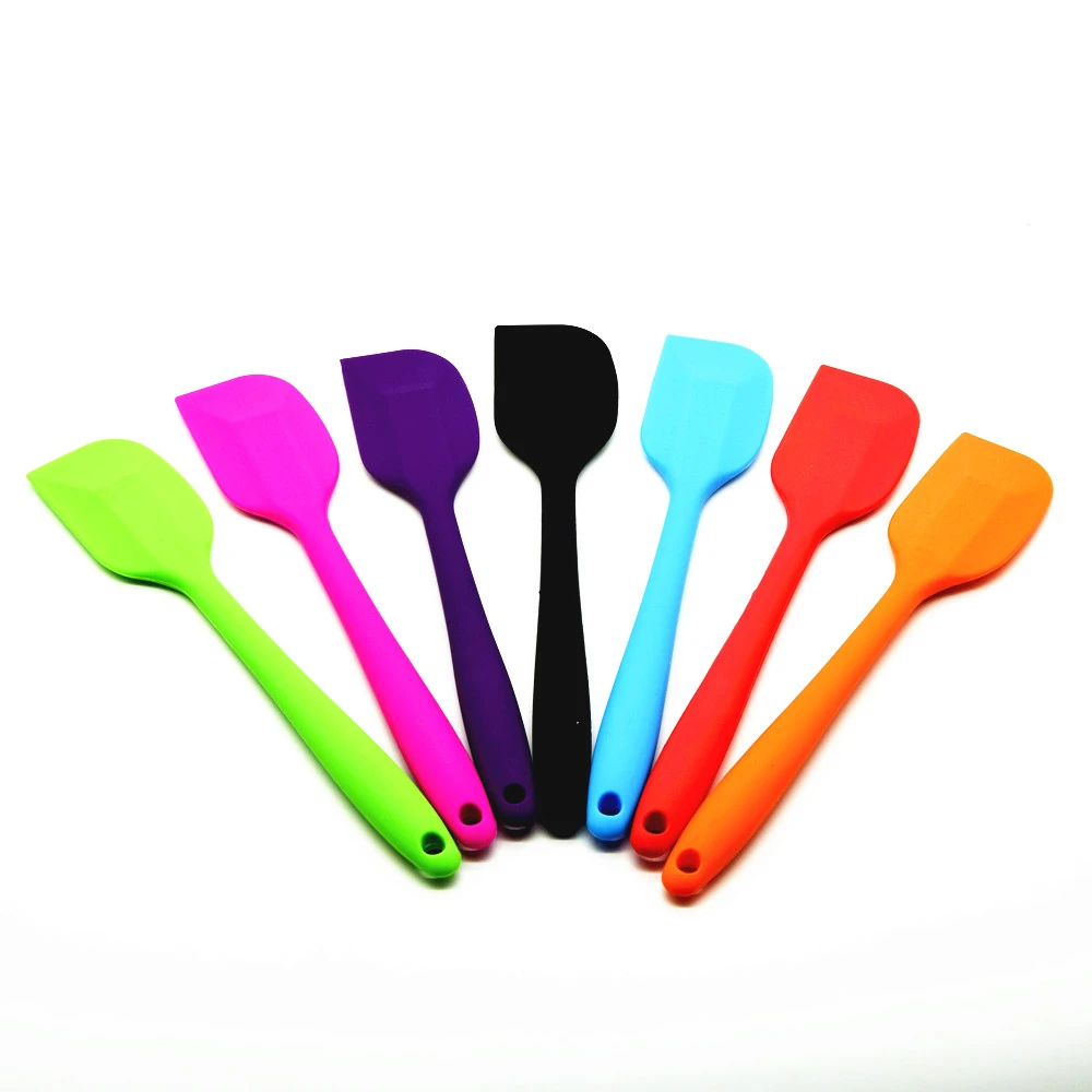 Kitchen Essential Gadget Small Premium Set of 5 Heat Resistant Non-Stick Flexible Silicone Rubber Spatula With Stainless Steel