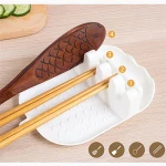 Kitchen Round Spoon Holder Organizer Plastic Spoon Rest Fork Spatula Chopsticks Rack Non-slip Spoons Pad Kitchen Cooking Tools