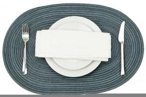 kitchen woven polyester placemat oval table placemats