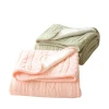 Knitted acrylic wool throw blanket with sherpa cashmere blanket