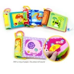 Ladida 4 Style Baby Toys Soft Cloth Books Rustle Sound Early Education Toys, Activity Book for Boy and Girl 3-24 Month, Newborn