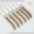 Import laguiole steak knife 6 Piece Olive Wood Handle Stainless Steel Table Steak Knife Set with olive handle from China
