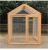 Import Large anti-corrosion  wooden poultry running cage indoor and outdoor  duck  pigeon rabbit coop with net frame from China