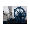 Large untwisting equipment power back twist wheel for flexible tubing and cable support and guidance