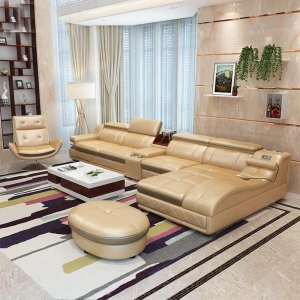 Leather sofa set furniture luxury sofa living room sofa massage modern simple large furniture