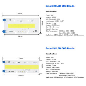 Buy Led Cob Light Chip 30w 50w 70w 100w 150w Led Bulb Chip 220v Input ...