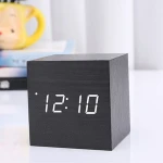 LED Wood Clocks Analog 2300MAH Rechargeable Digital Clock