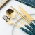 Import Light luxury stainless steel semi-glazed handle spoon knife fork chopsticks dinnerware sets from China