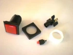 LongMei multi color with LED light micro switch plastic Square 32*32 Push Button Switch