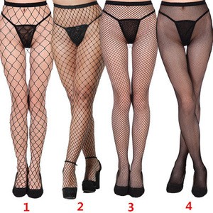 Low MOQ Lady Women Thin Black Nylon Mesh Fishnet Tights Pantyhose Transparent Waist Sexy Stockings