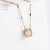 Import luxury 24k gold diamond zodiac round zircon pendant necklace fine jewelry for women from China