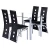 Import Luxury classical furniture living room dining room set glass dining table and 4 chairs modern dinner table set from China
