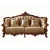 Import luxury royal living room sofas pure hand carved wood sofa furniture from China