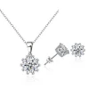 Luxury Women AAA Round Cut Cubic Zirconia Crystal Stud Earrings Jewelry Set AAA+ Cubic Zirconia CZ Bridal Jewelry Set