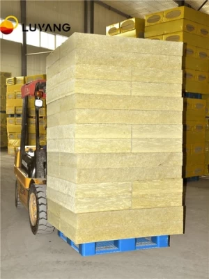 LUYANG BSTWOOL Fireproof Insulation Basalt 80kg/m3 Rockwoo Insulation Panel Heat Resistant Waterproof rock wool Board