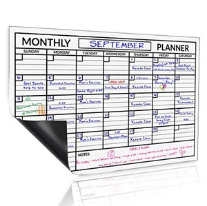Magnetic Dry Erase Calendar for Fridge with Stain Resistant Technology Fine Tip Markers Monthly Whiteboard Wall White Board