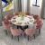 Import marble top round dining table and chair set for home dining room furniture from China