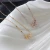 Import Martha Jewelry Shiny Pickaxe Diamond Butterfly Necklace Short Chain Stainless Steel Gold Rose Gold from China