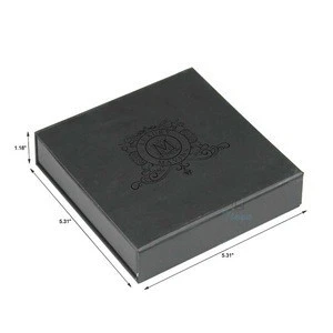 Matt black magnet recycled cardboard jewelry boxes
