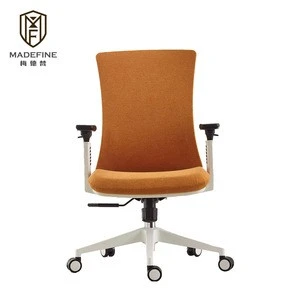 MDF602B Foshan Furniture White and Orange Swivel and Rotating Ergonomic Mesh Computer Office Chair