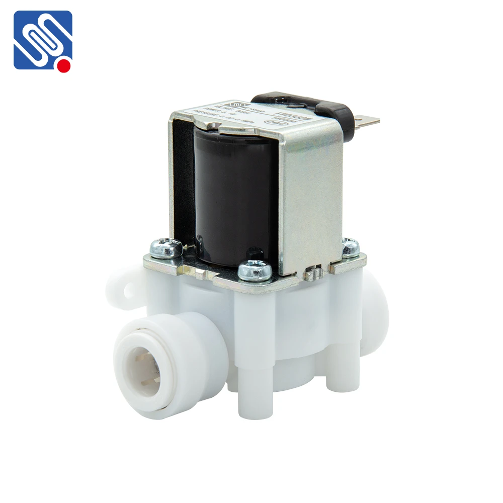 Meishuo FPD360W 3/8" quick connect mini plastic 12v 24v 110vac 220vac  water solenoid valve