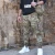Import Mens custom military cargo pants printed camouflage patchwork with straps casual streetwear tapered cargo army black sweat pants from China