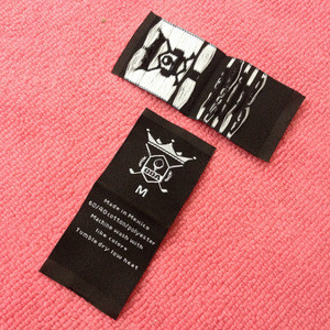 Mens polo shirt trademark&size woven label tags