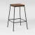 Import Metal Iron Tube Frame With Wooden Seat Bar Stool Furniture For Restaurant/Kitchen Island Bar Stool from China