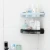 Import metal punch free floating inwall bamboo shower caddy corner storage toilet well adhesive bathroom wall shelf holder rack from China