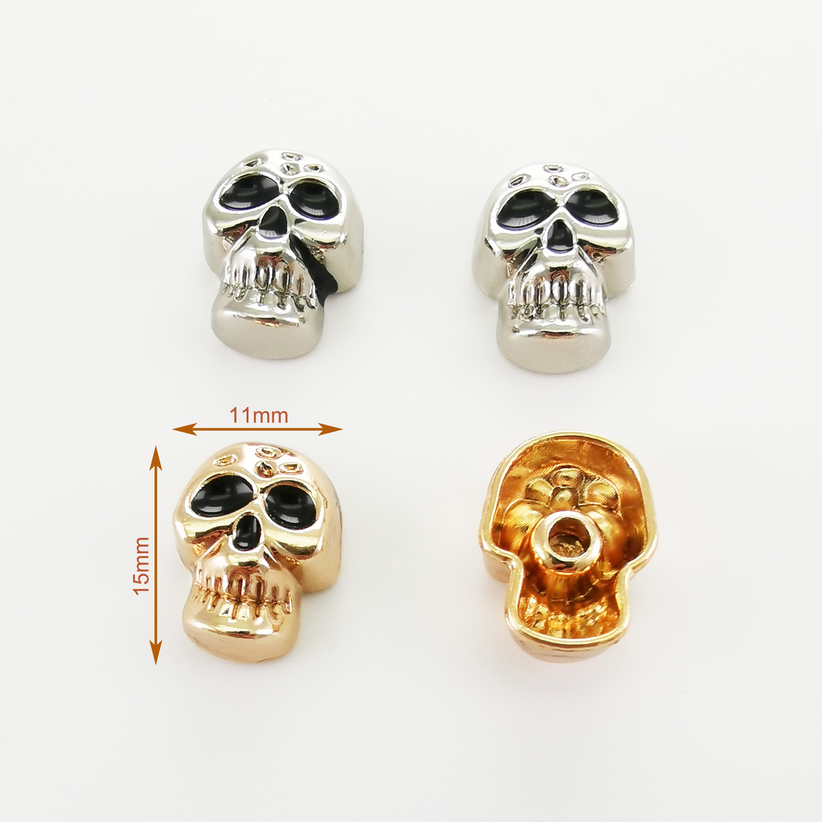 Metal Skull  Button Rivet  Decoration For Leather Products