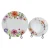 Import Mexico Market Factory Directly Supply Flower Design Round Porcelain Dinnerware Crockery Dinnerware from China