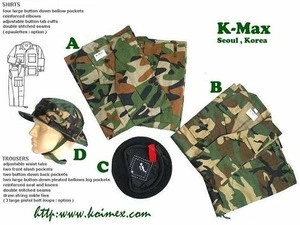 Military &amp; Army Uniforms with Boonie Hat annd Beret