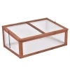 Mini Greenhouse Portable Wooden Frame Greenhouse With Lid Small Plant House