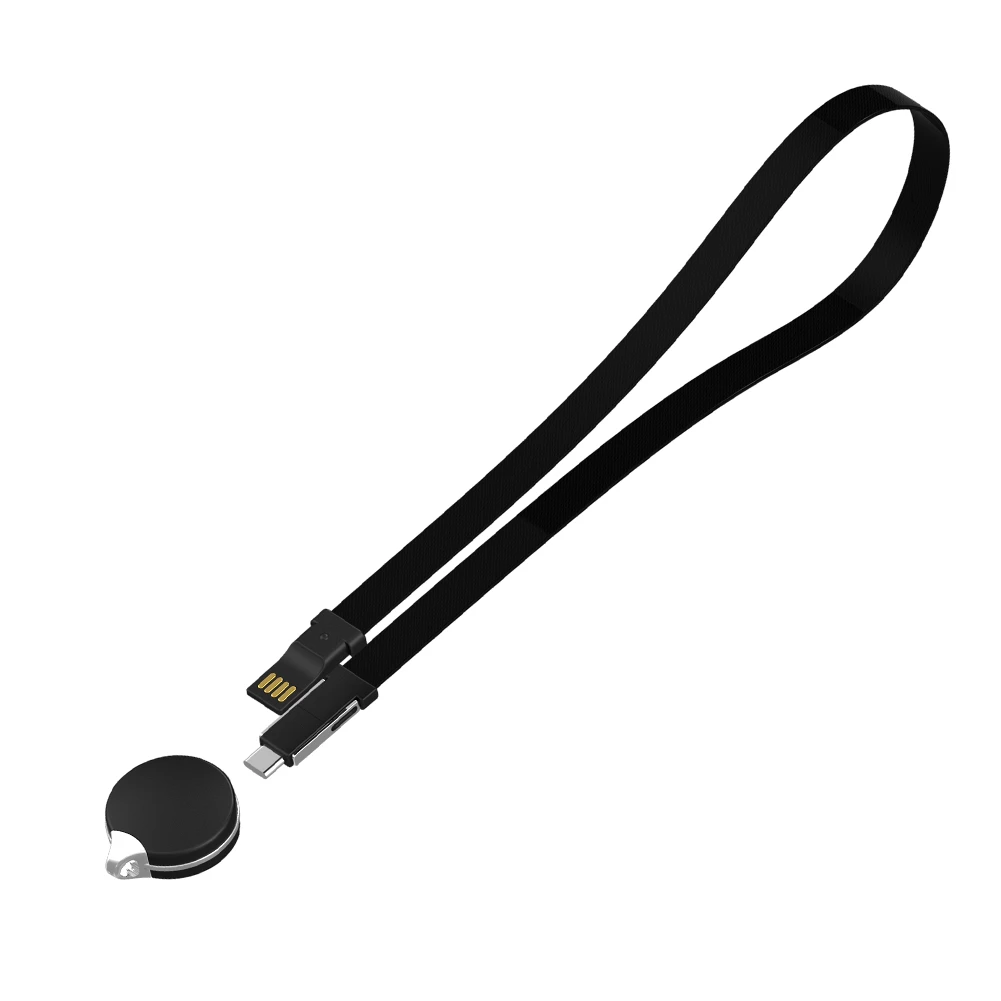 Mobile Phone Accessory Durable Braid Nylon 3 in 1 Lanyard USB Cable