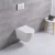 Import Modern ceramic two piece wall hung rimless sanitary ware bathroom toilet from China