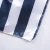 Import modern concise 100% polyester black and white stripe printed satin table runner for decoration wedding from China