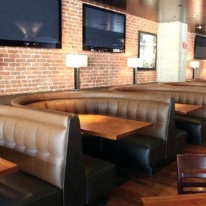 Modern Custom Luxury Leather Round Sofa U Shape For Sale Restaurant Seating Booths