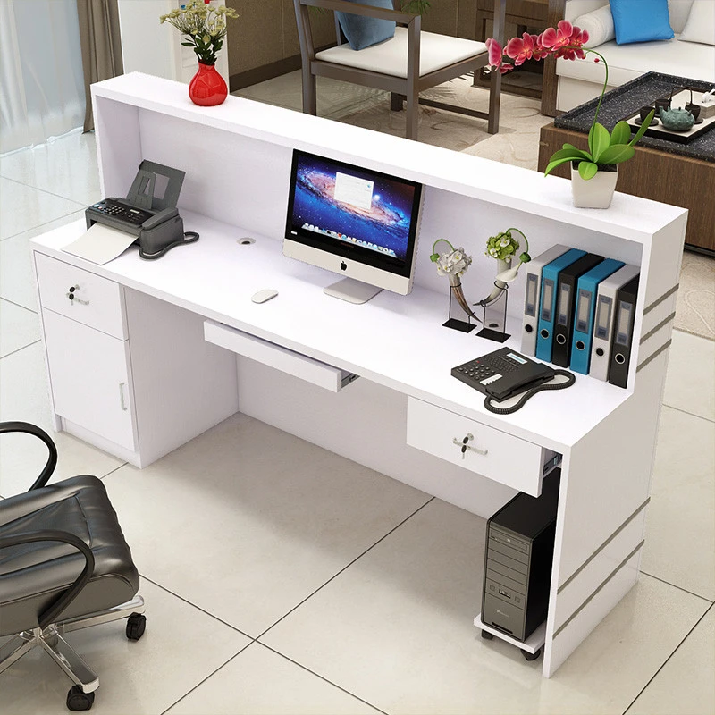 Modern Front Office 1-2 Person Reception Desk Reception Counter Design