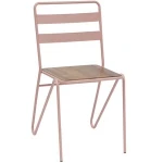 Modern Metal Base with Wooden Top 1 Table and 2 Chairs Hotel Restaurant Hairpin Side Dining Sets
