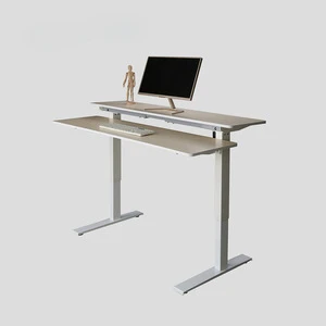 Modern office table height adjustable electric manual steel metal leg computer motorized standing desk frame desk accessories