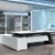 Import modern white executive office table/durable solid surface top office desks from China