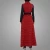 Import Modest Red Grid Muslim Women Ladies Abaya Dubai Abaya Ethnic Dress Islamic Clothing from China