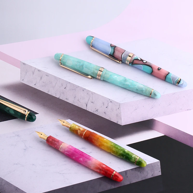 MoonMan-S3 resin  fashion design fountain pen  and  color  adult student business writing practice gift pen made in China