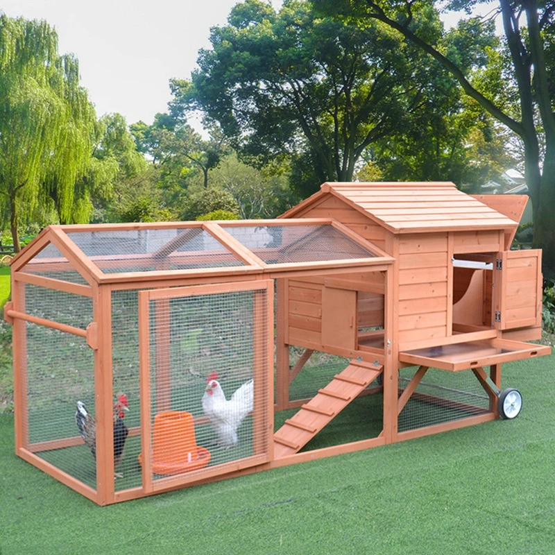Movable chicken coop wooden pet house duck coop poultry indoor or outdoor living house hutch