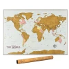 Movie Poster Scratch Off World Map Poster with Tube