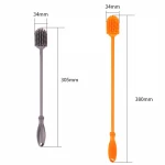 Multi Function Extended Handle Silicone Bottle Cleaning Brush Scrubbing Long Handle Silicone Hand Brush Cleaner