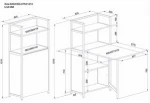 Multi-function Space Saver DIY Natural Wooden Folding Table Computer Desk Simply Desktop Study Laptop With Bookshelf