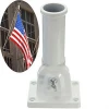 multi-position flag pole mounting bracket with hardwares - made of aluminum holder - strong and rust free bracket