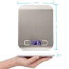 Multifunction digital weighing kitchen food scale Max-range 22lb/10kg and Display Accuracy 0.002lb/1g,LCD Large Display,Silver