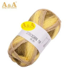 Multiple colour 72% polyacryl 18% wool 10% polyamide blend wool yarn for hand knitting
